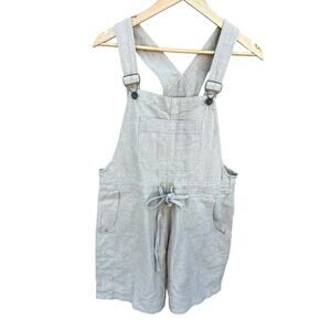 D'mode Classix Linen Blend Vintage 90s Women's Shorts Jumpsuit Beige Size SMALL